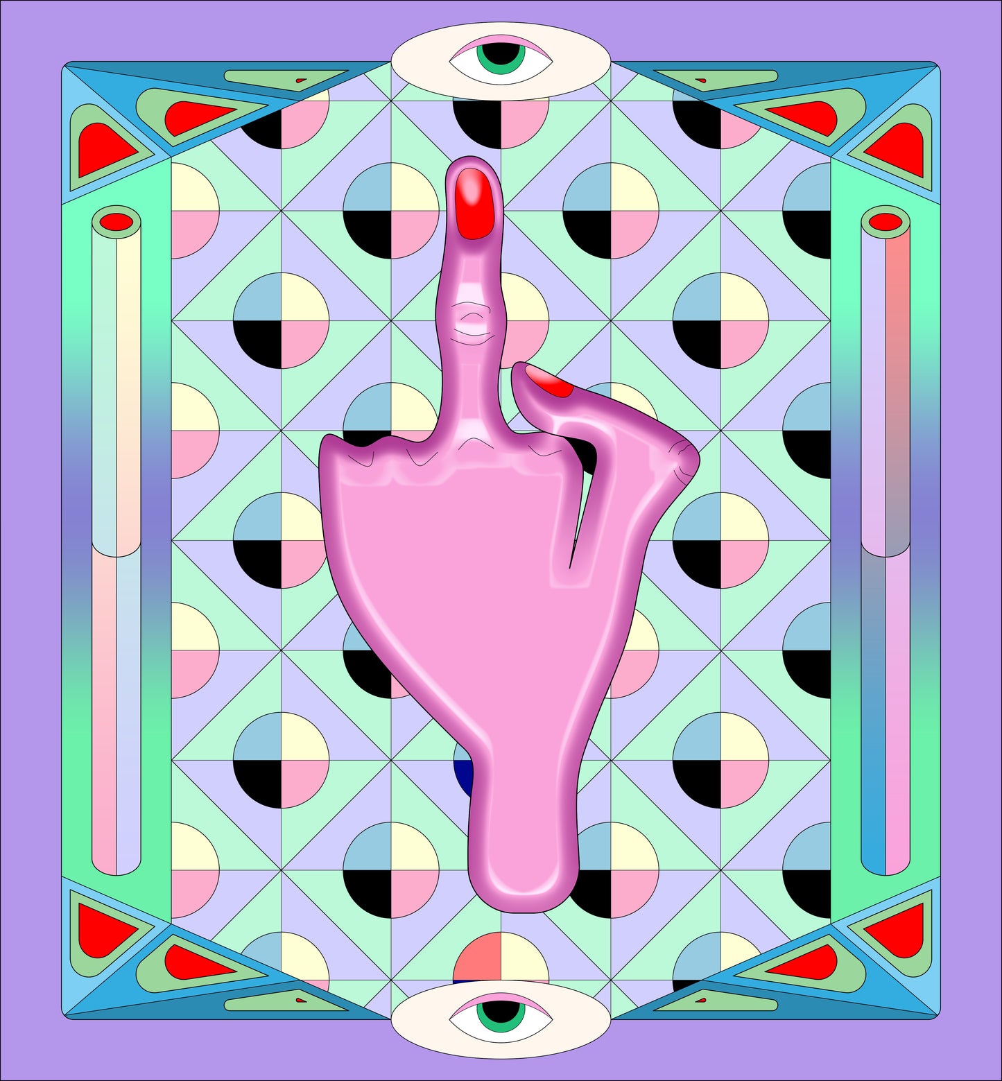 third finger بعينك